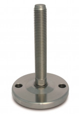 Stainless steel feet – heavy load – Stainless steel adjustable feet Ø 100 with holes, fixed screw with 5° tilt, medium load